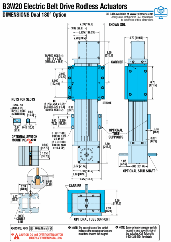 B3W Linear Actuators | Tolomatic
