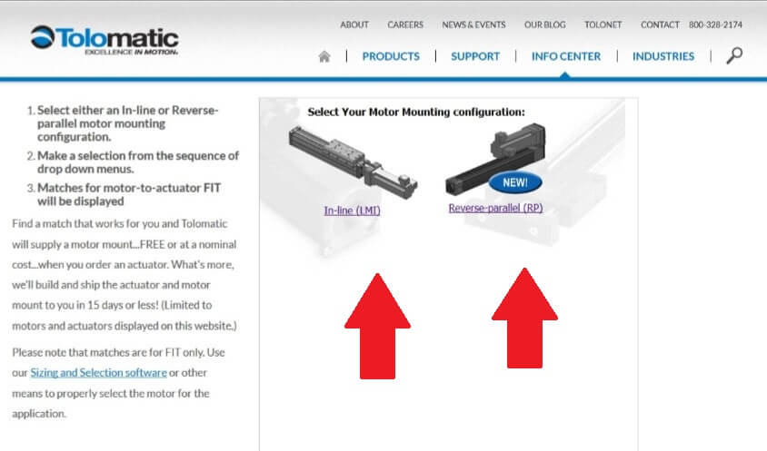 YMH - Select motor mounting type