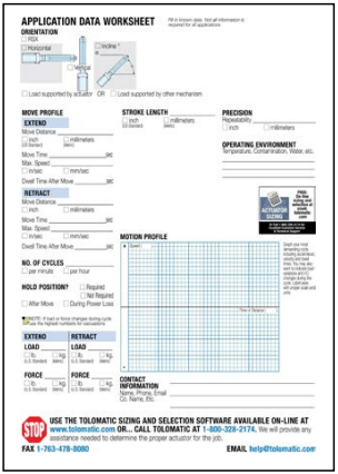 Application Worksheet