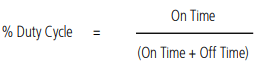 Duty cycle calculation